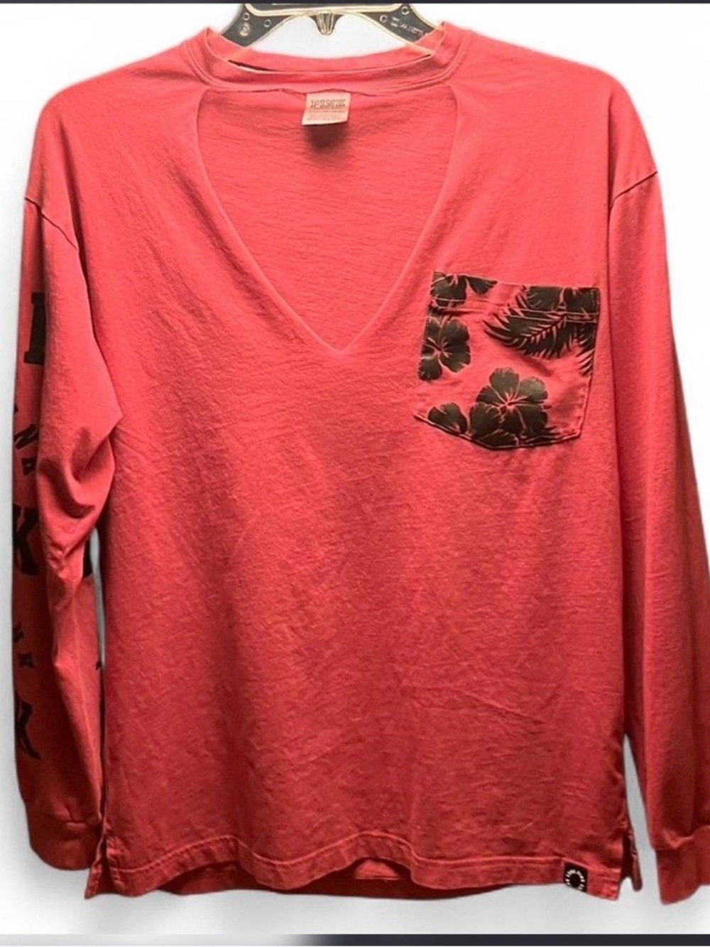 PINK Victoria's Secret Purple/Pink V-Neck Tee